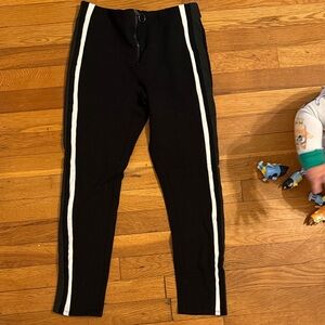 Kids Black and White Striped Bottoms
